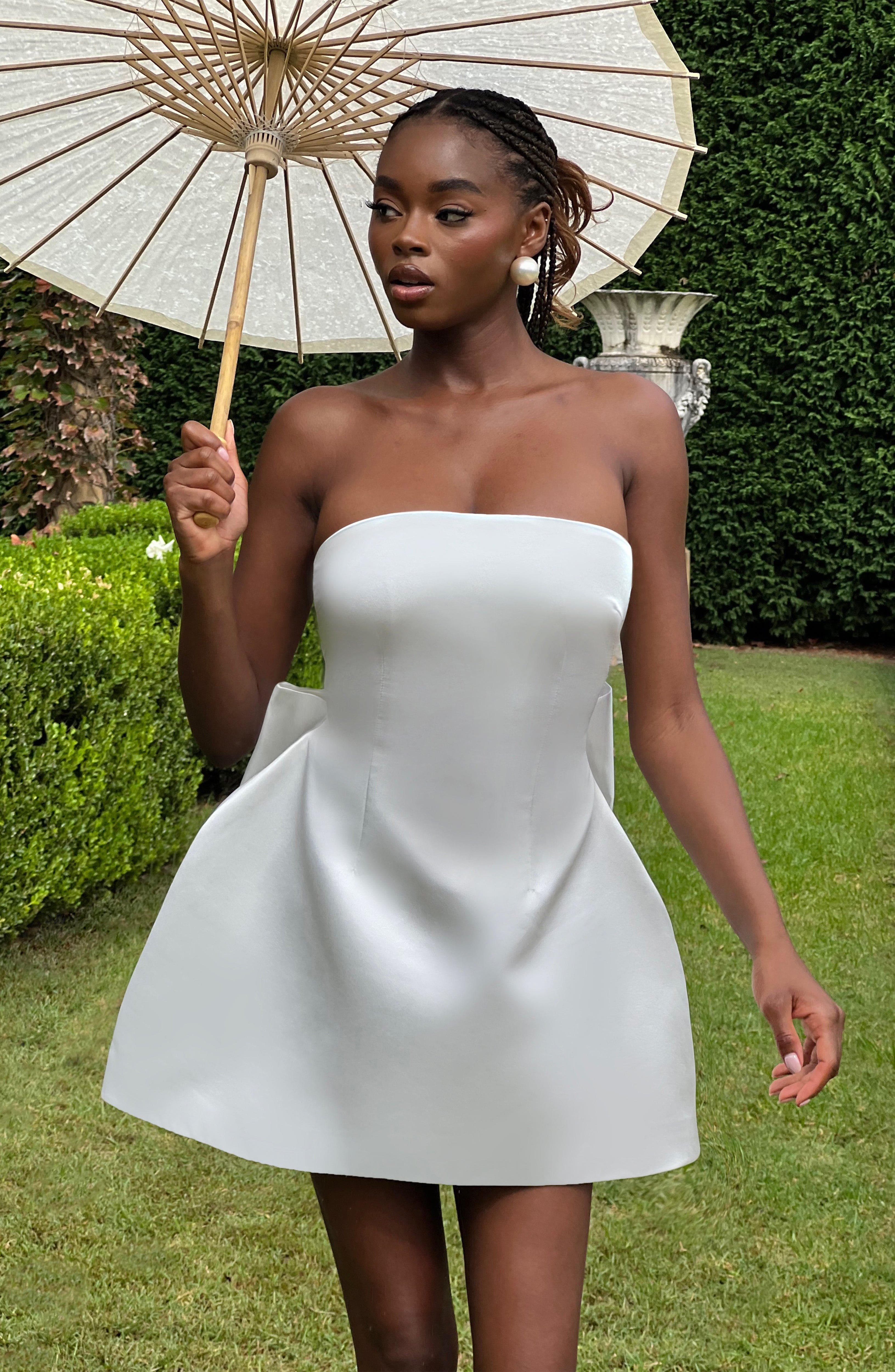 Abbey Mini Dress - Ivory - Napalia