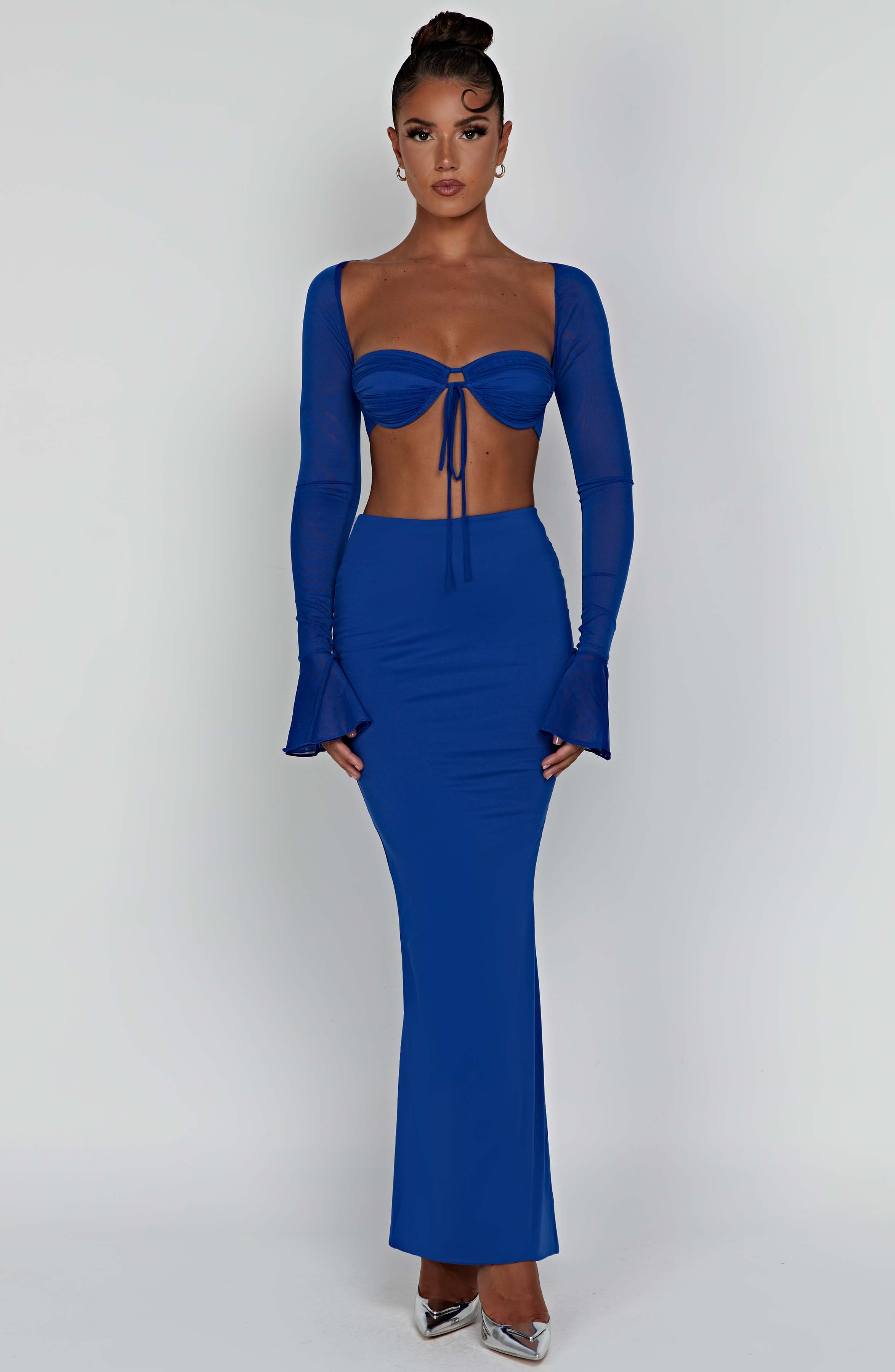 Astrid Maxi Skirt - Blue - Napalia