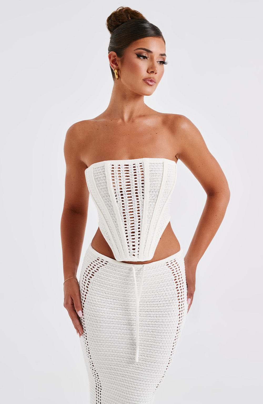 Carly Corset - White - Napalia