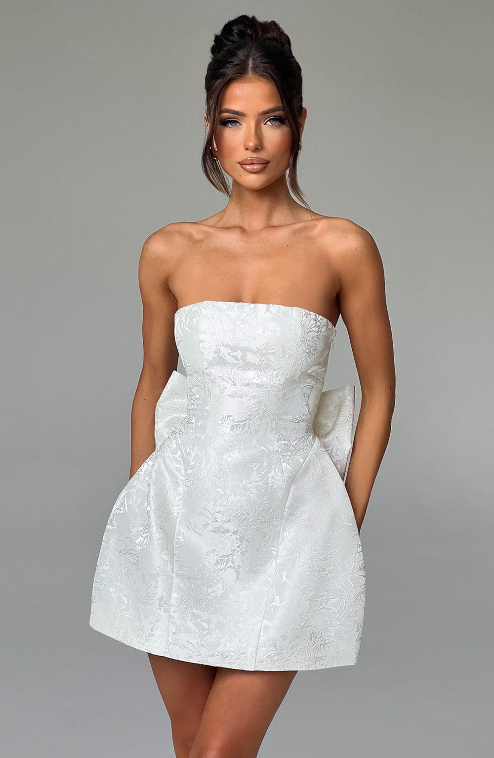 Elenora Mini Dress - Ivory - Napalia