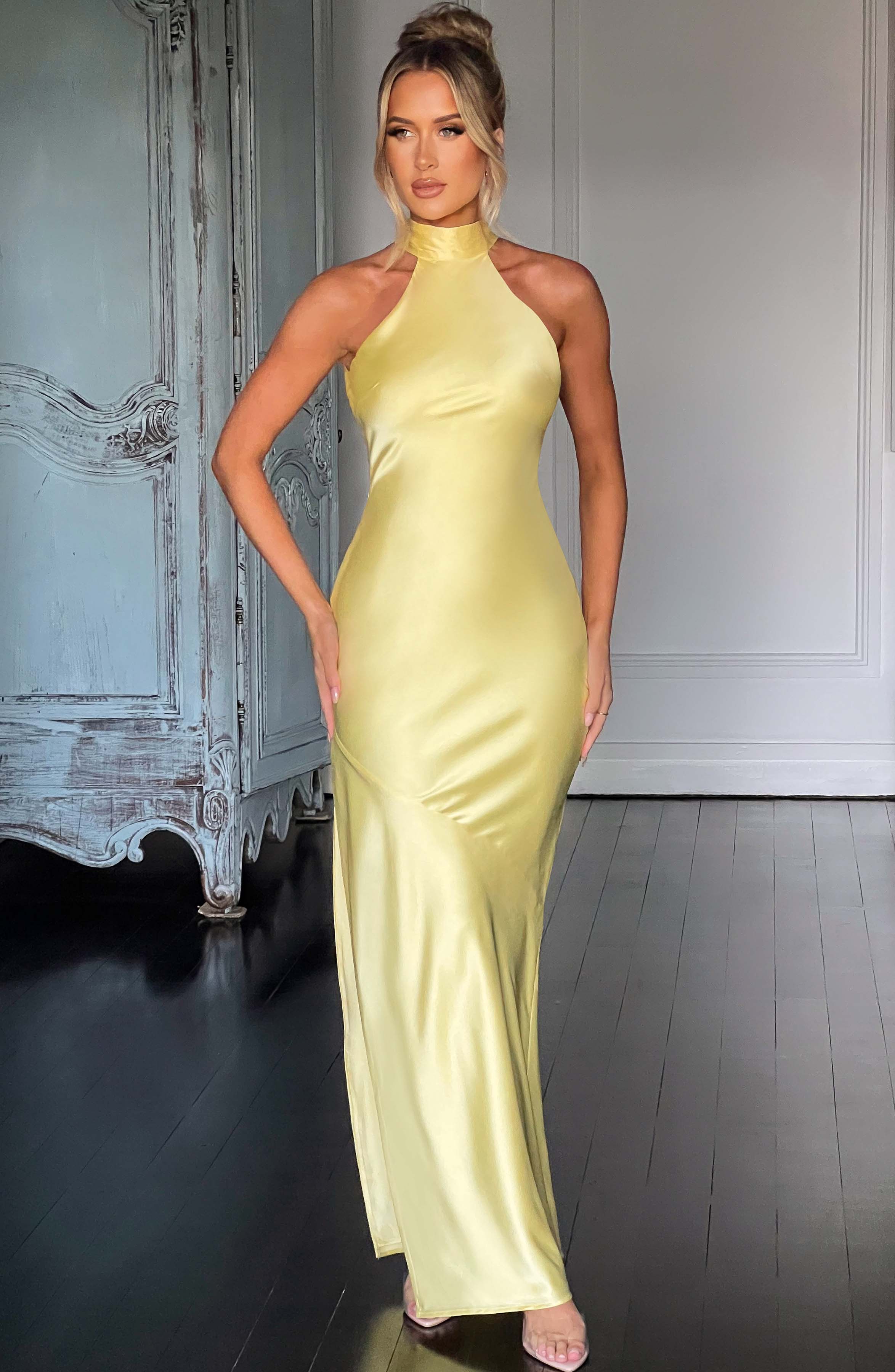 Etta Maxi Dress - Lemon - Napalia