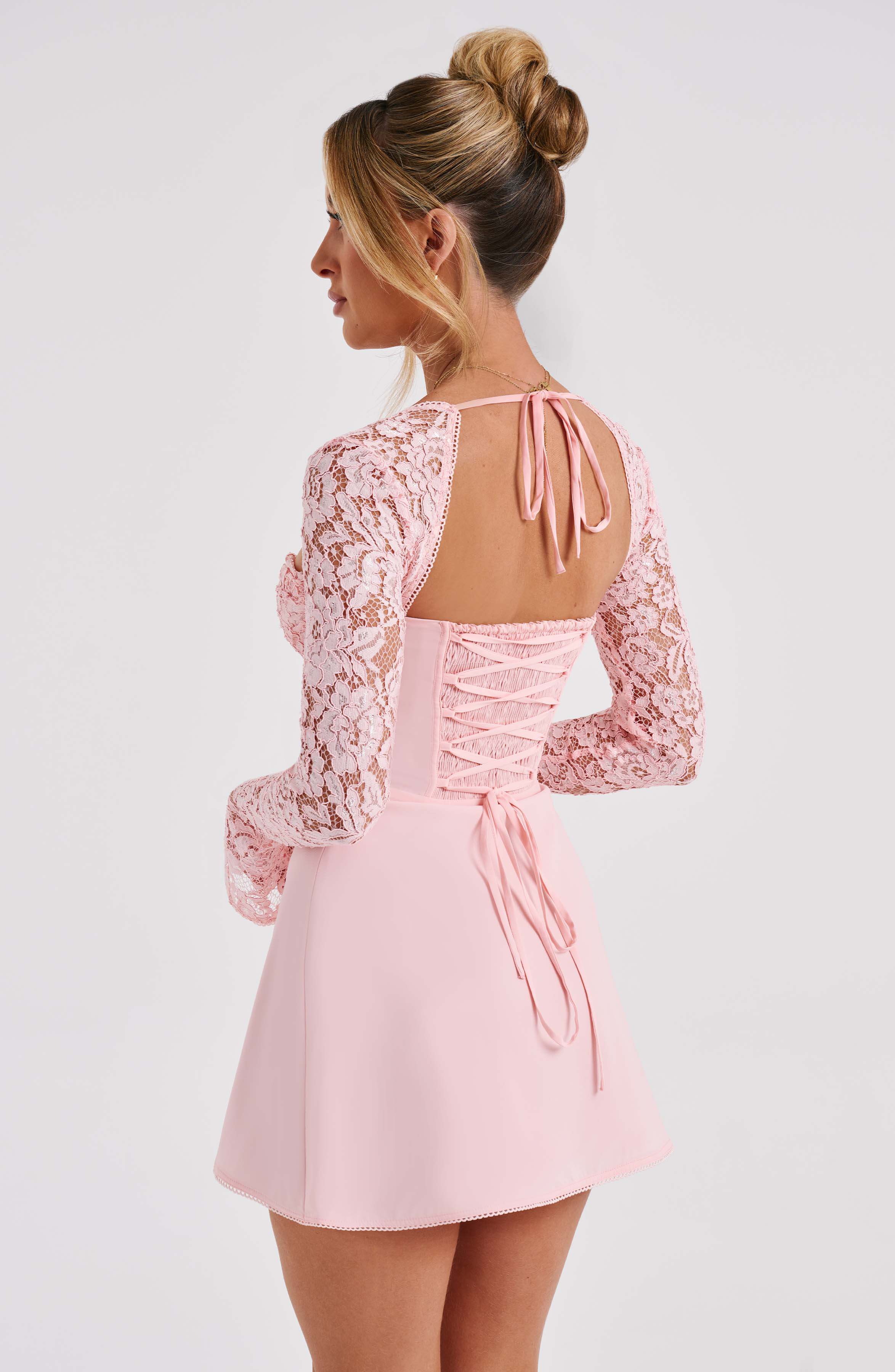 Jacinta Mini Dress - Blush - Napalia