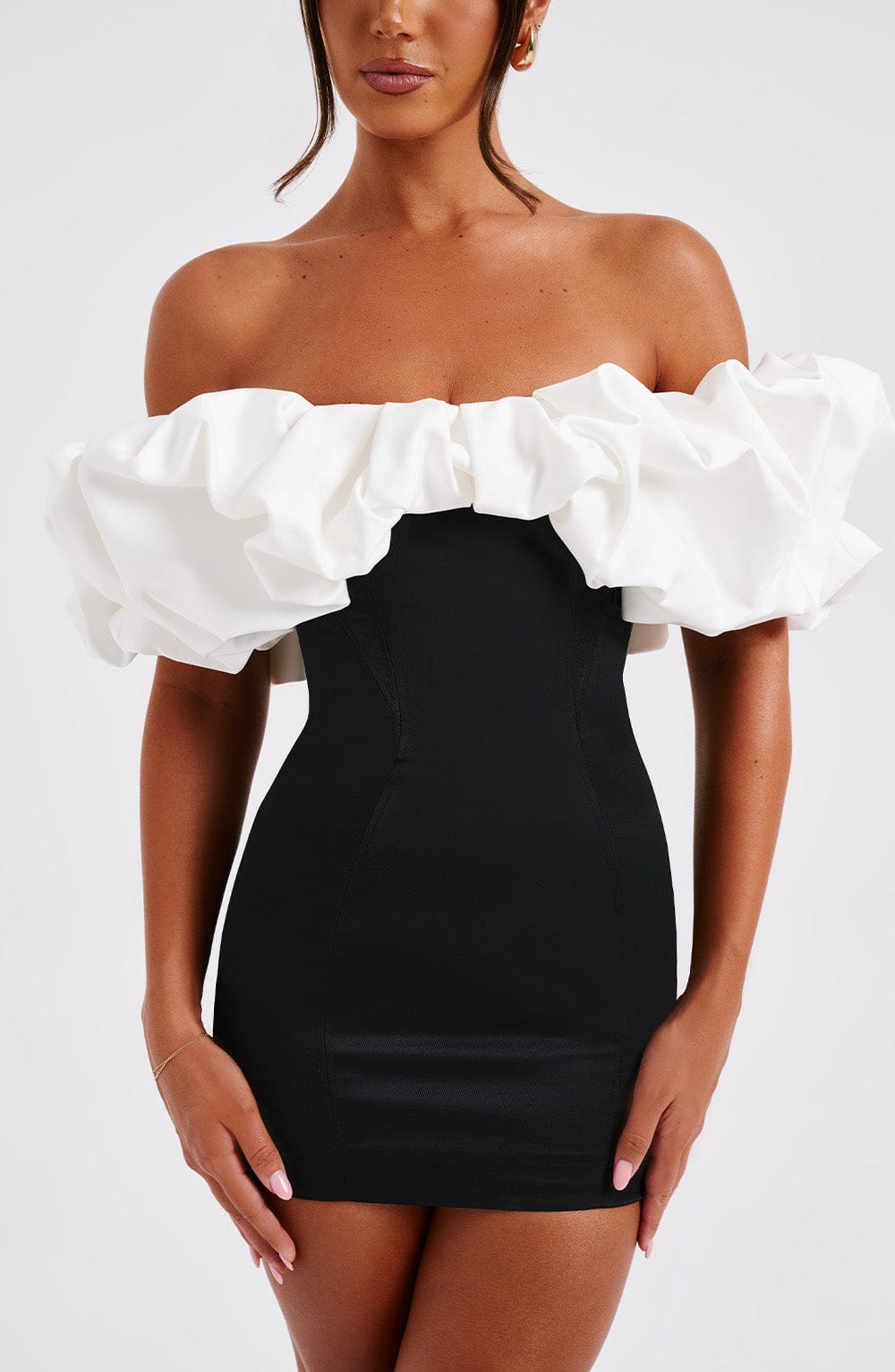 Allie Mini Dress - Black/White - Napalia