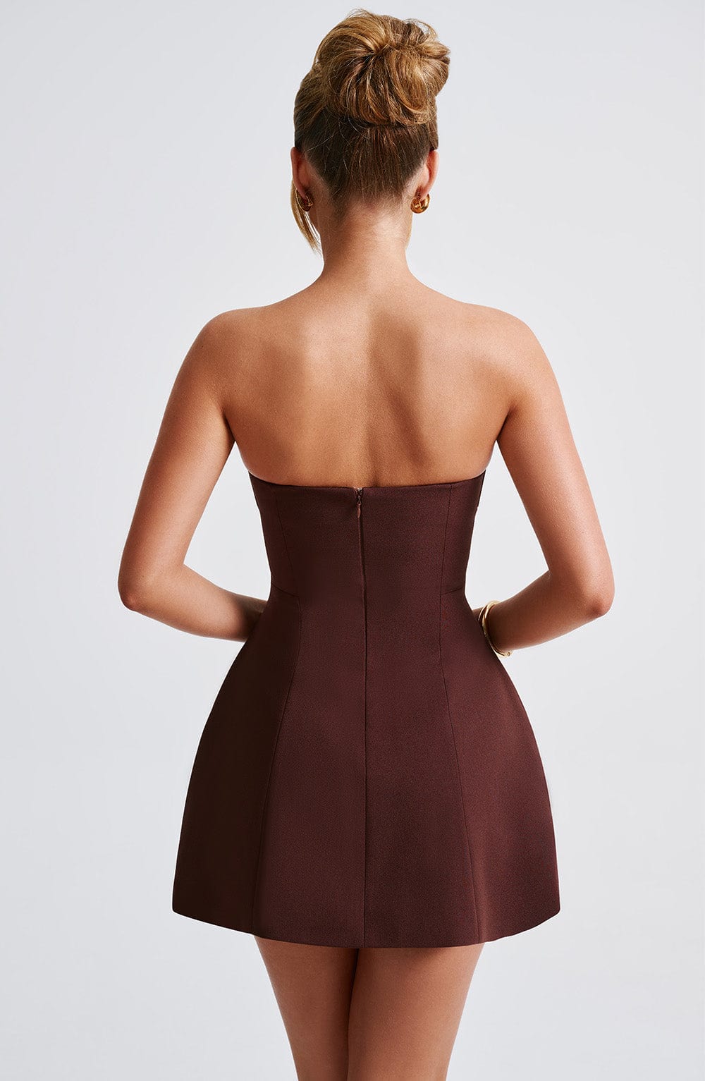 Asha Mini Dress - Brown - Napalia