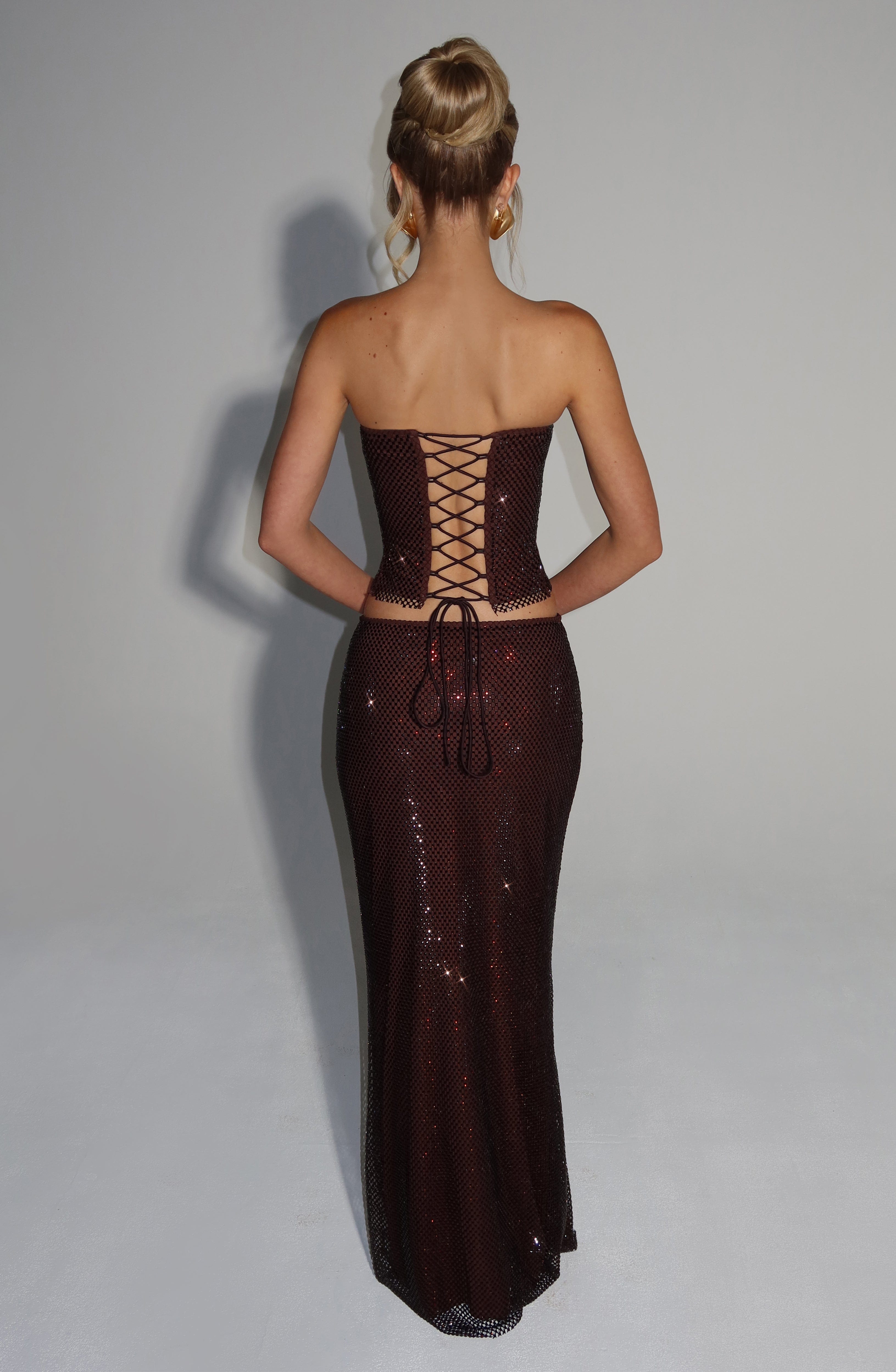 Hali Maxi Skirt - Plum Brown - Napalia