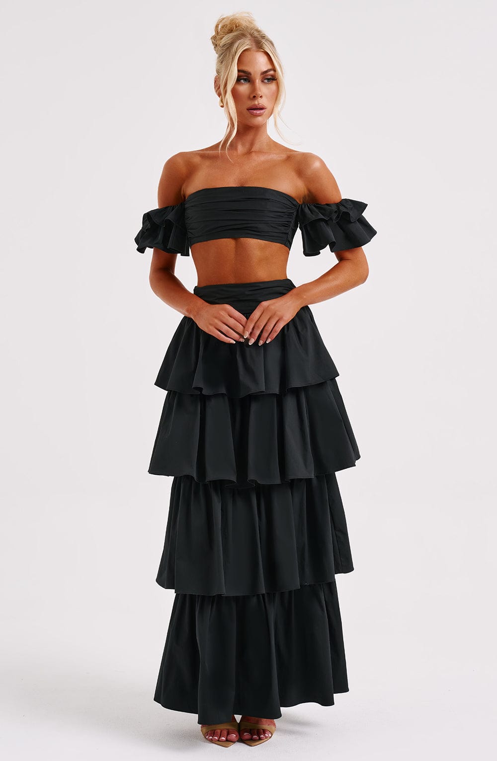 Joy Maxi Skirt - Black - Napalia